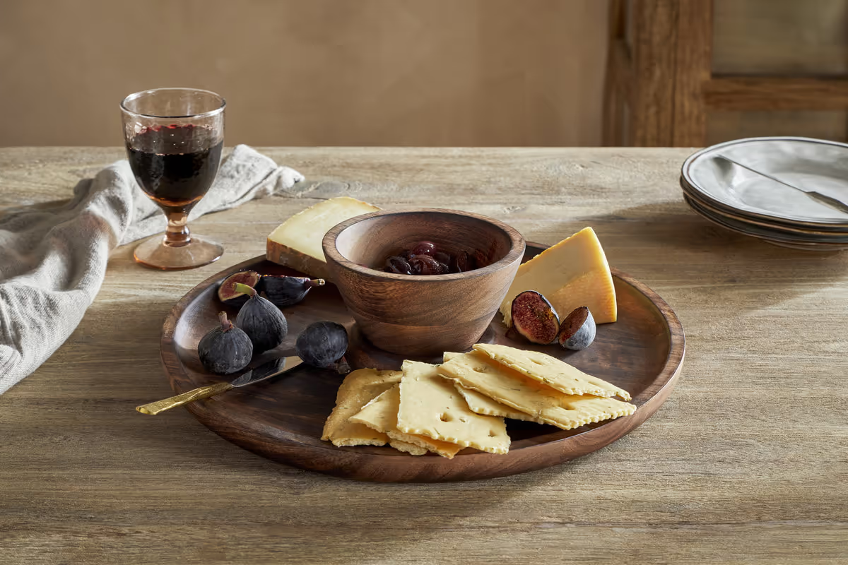 Nkuku - Sindar Serving Tray with Bowl - Natural