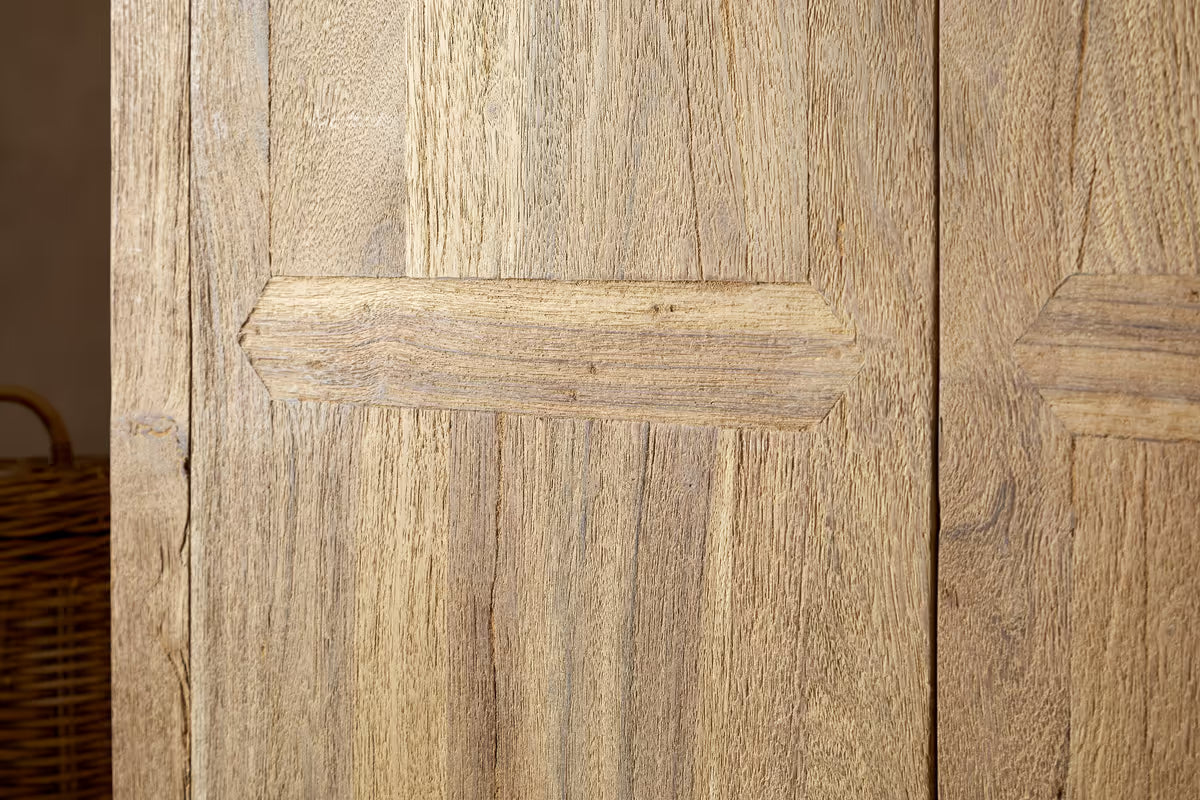 Nkuku - Iya Reclaimed Wood Wardrobe - Natural