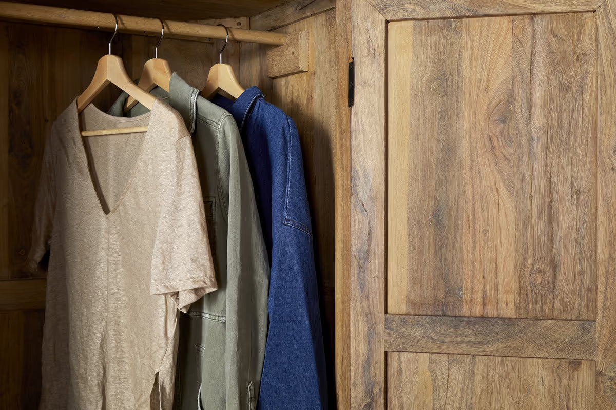Nkuku - Iya Reclaimed Wood Wardrobe - Natural