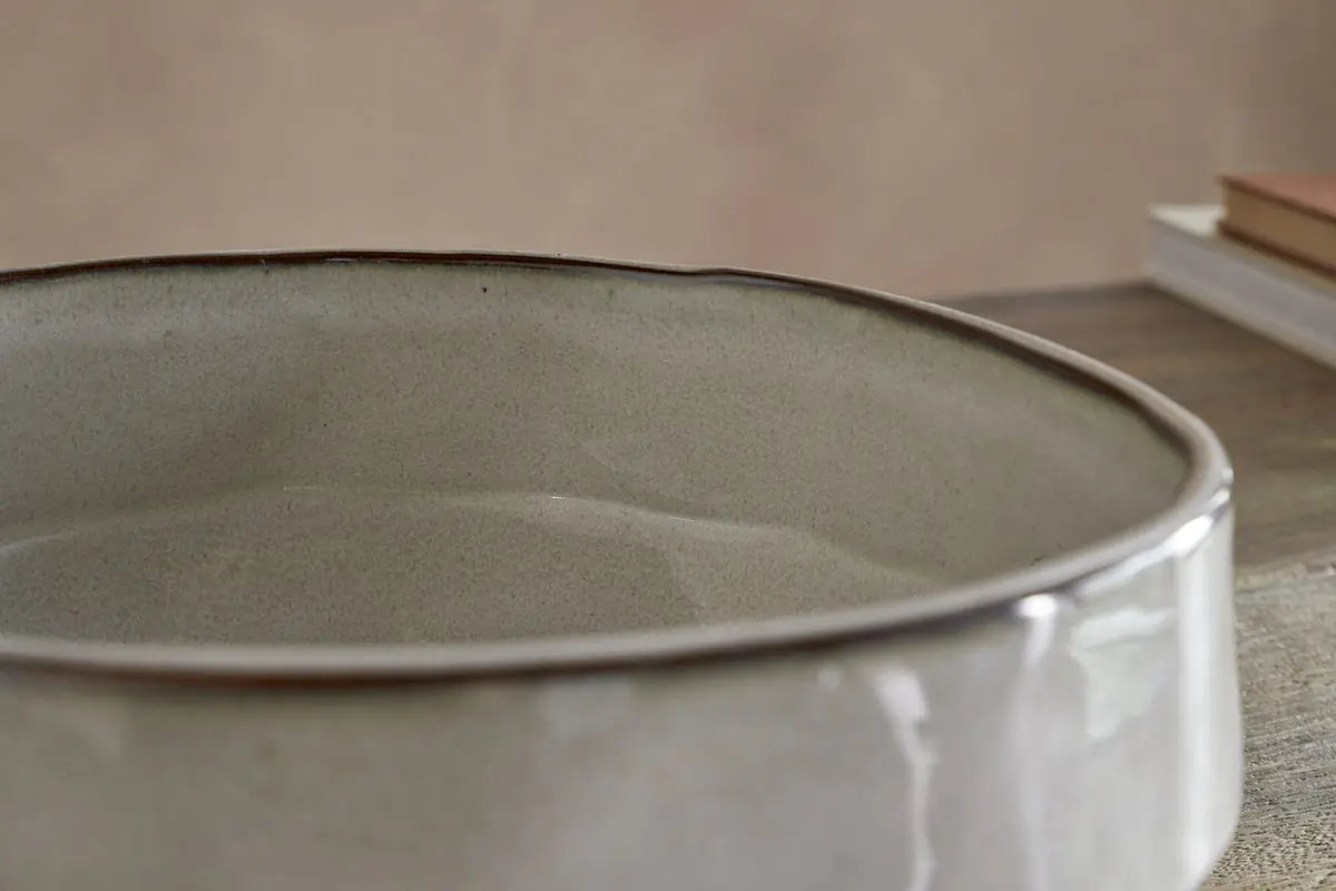 Nkuku - Pedra Serving Bowl - Pewter