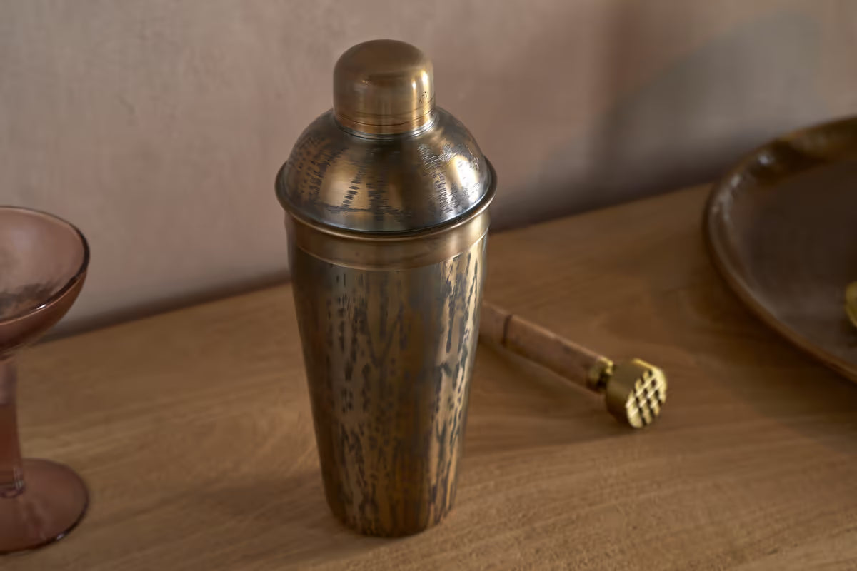 Nkuku - Dheema Cocktail Shaker - Bronze