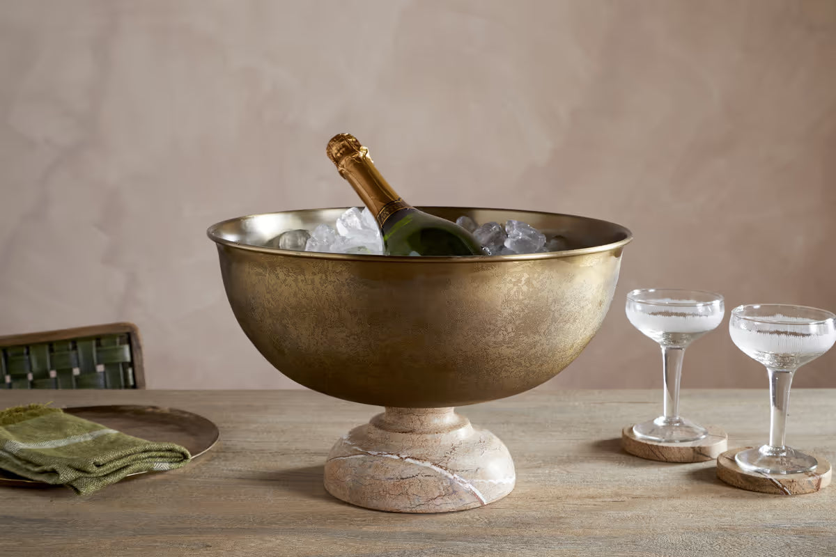 Nkuku - Amaya Champagne Bucket - Aged Antique