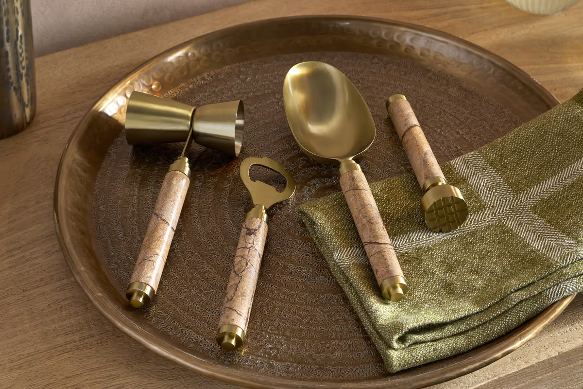 Nkuku - Amaya Cocktail Set - Aged Antique - (Set of 4)