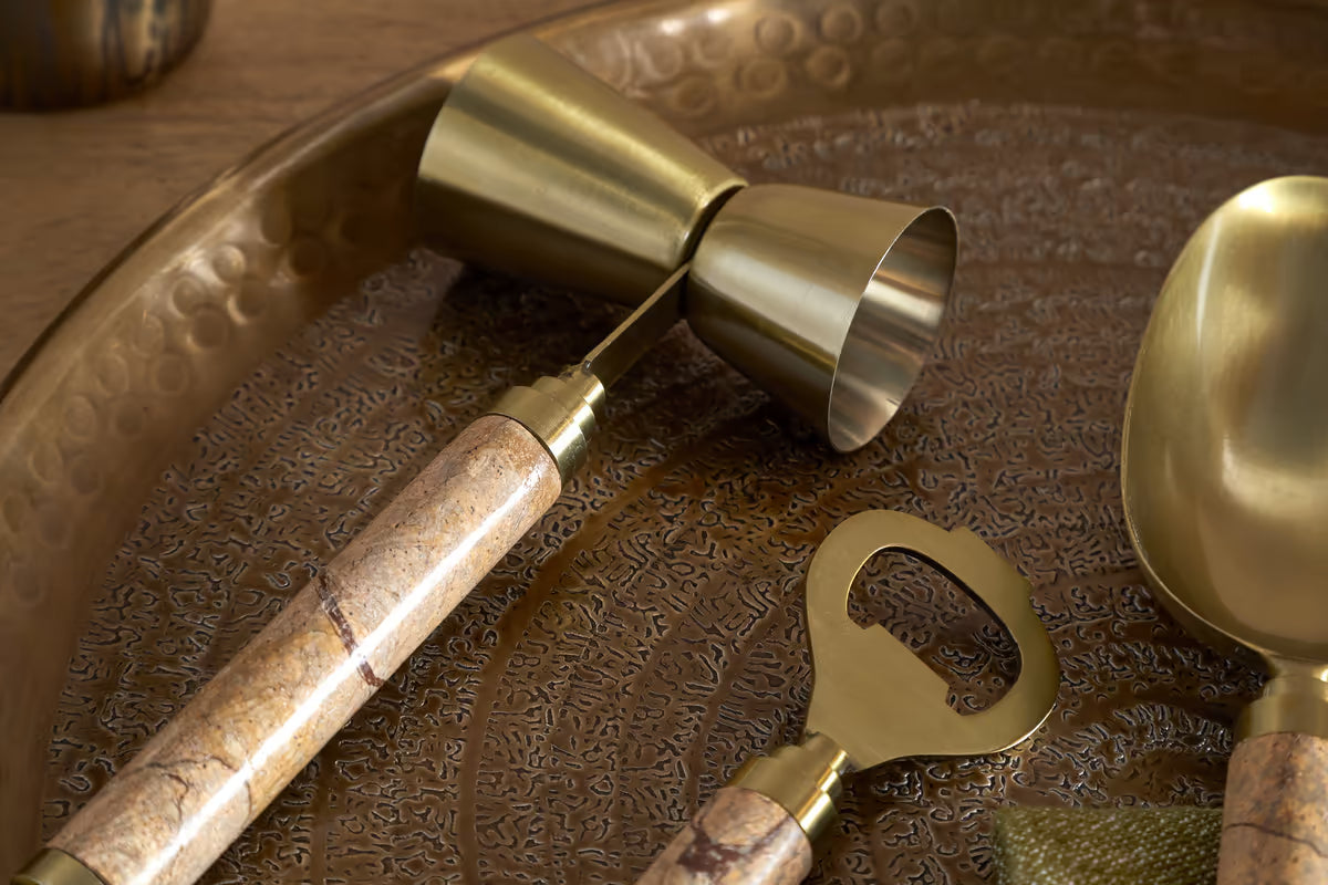 Nkuku - Amaya Cocktail Set - Aged Antique - (Set of 4)