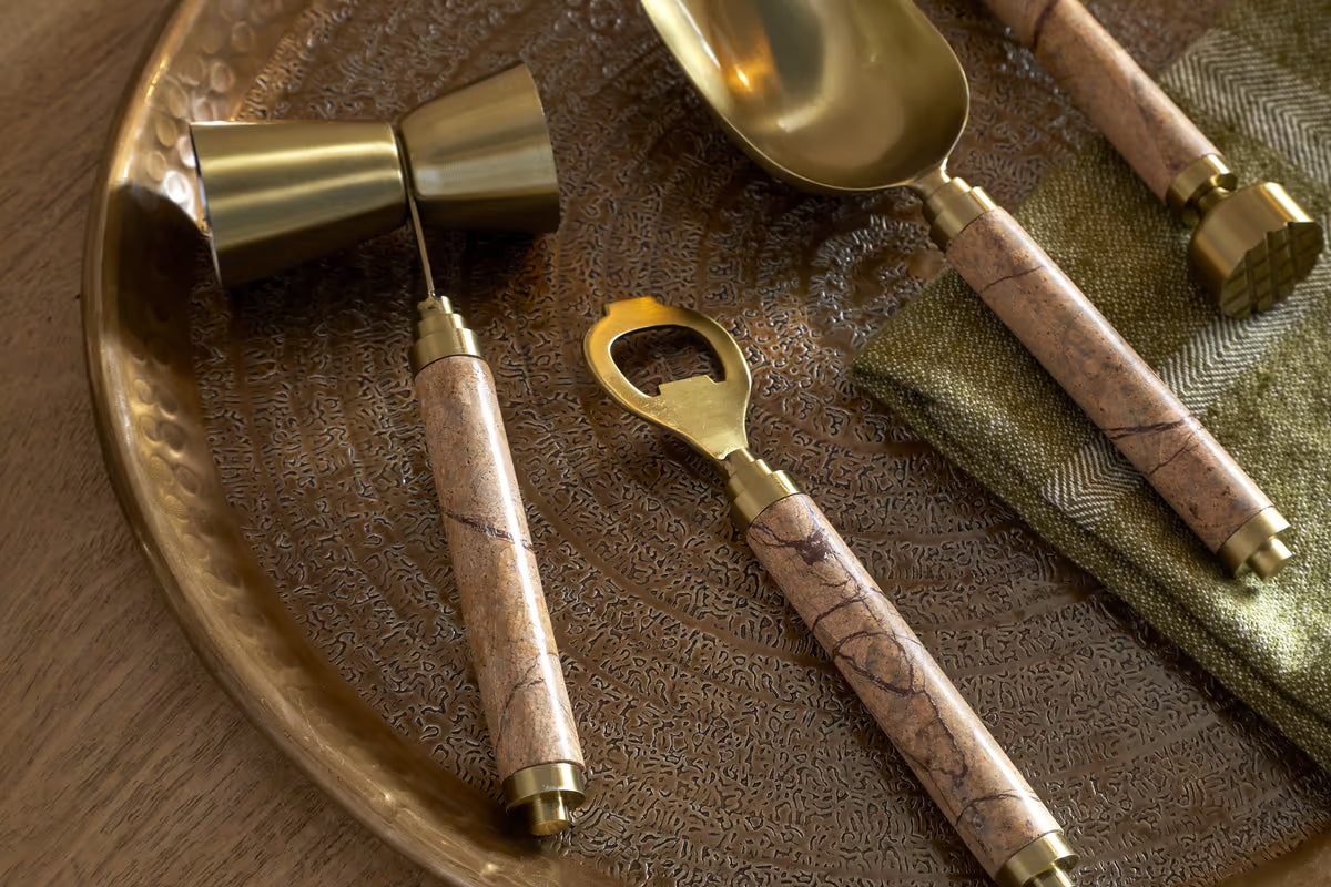 Nkuku - Amaya Cocktail Set - Aged Antique - (Set of 4)