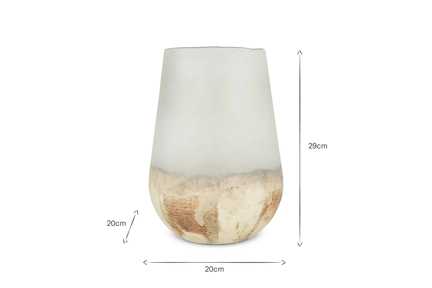 Nkuku - Ngolo Recycled Glass Vase - Aged Smoke