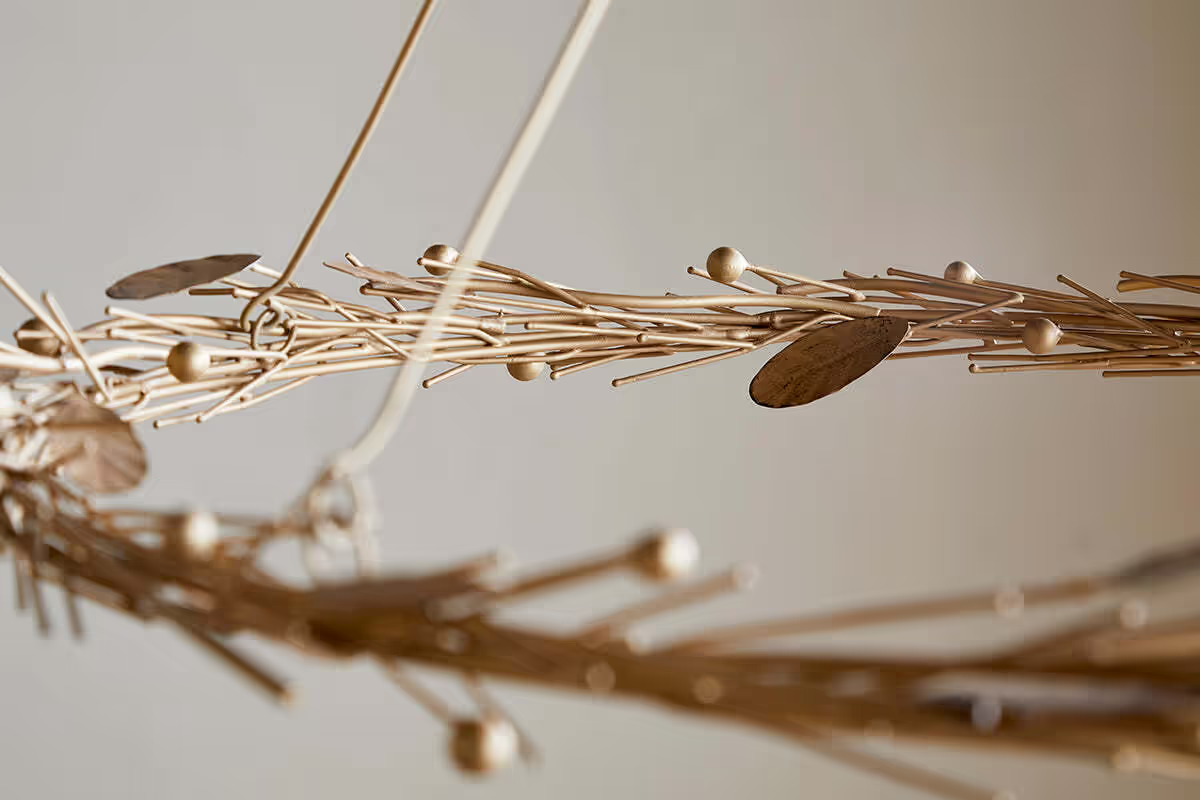 Nkuku - Natesa Hanging Wreath - Brass - Small