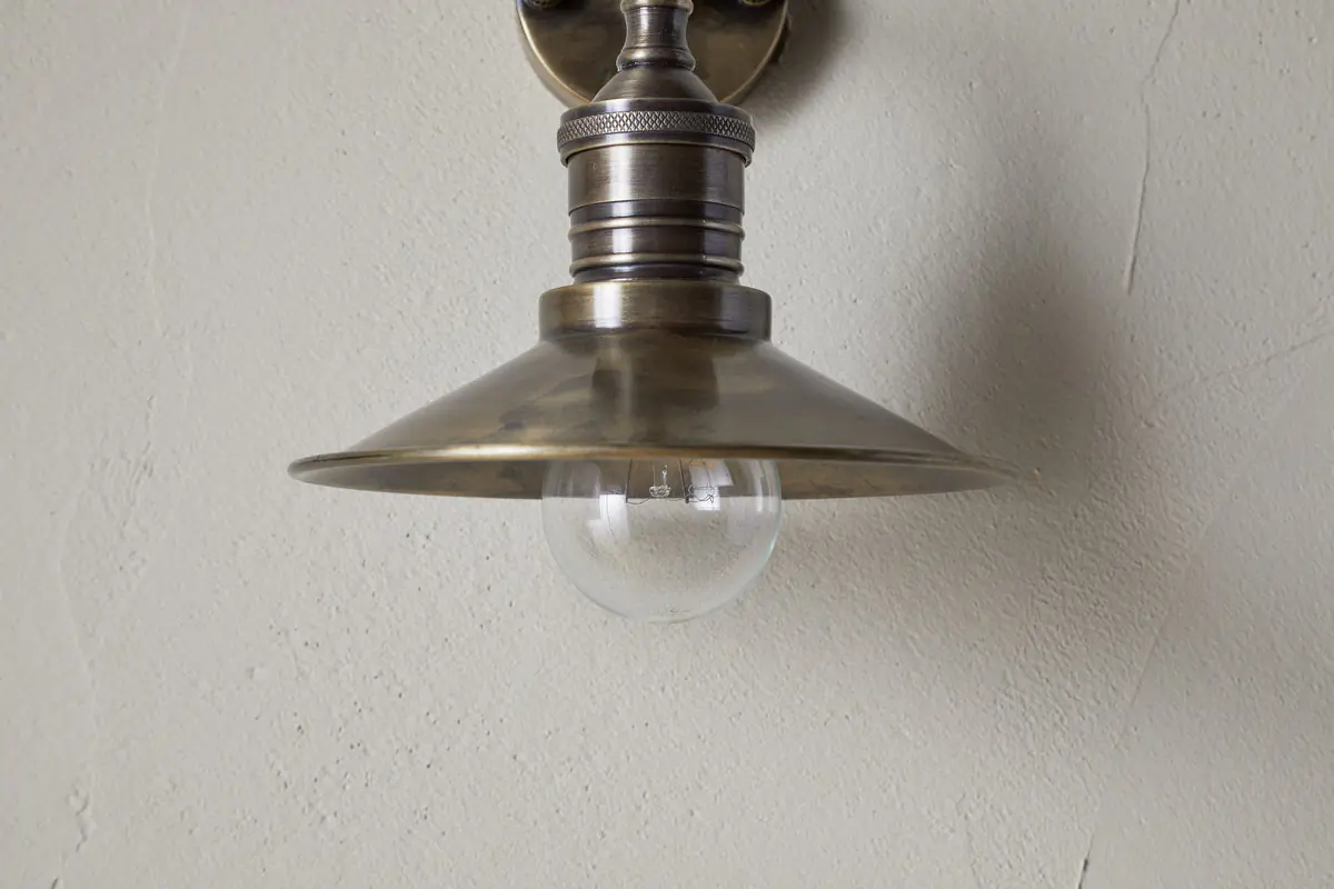 Nkuku - Najja Brass Wall Lamp - Antique Brass