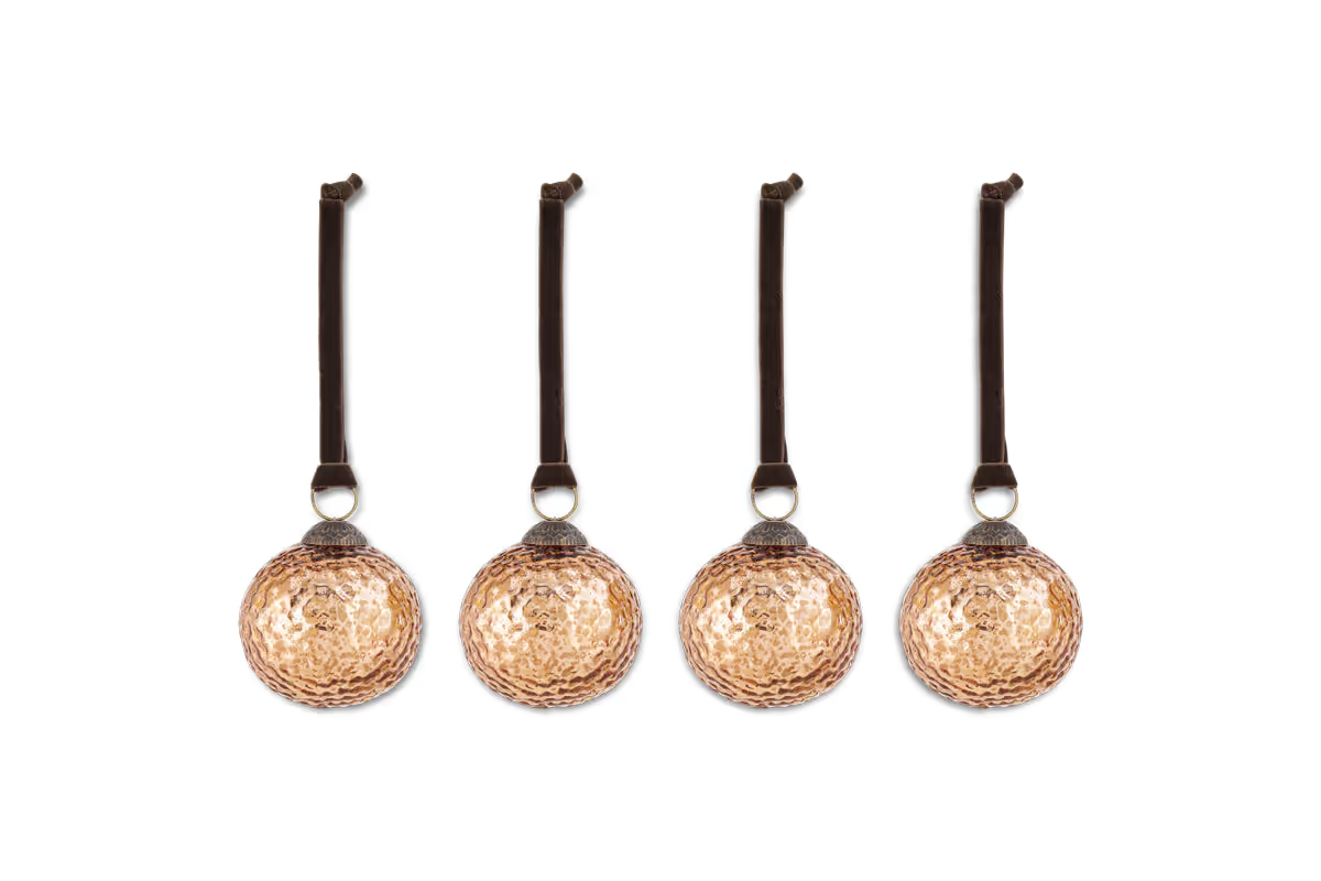 Nkuku - Narangi Baubles - Copper (Set of 4)