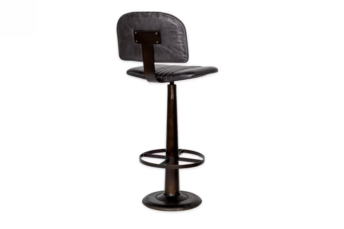 Nkuku - Narwana Bar Chair - Aged Black