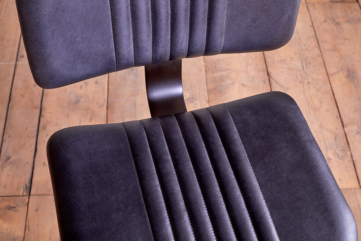 Nkuku - Narwana Bar Chair - Aged Black