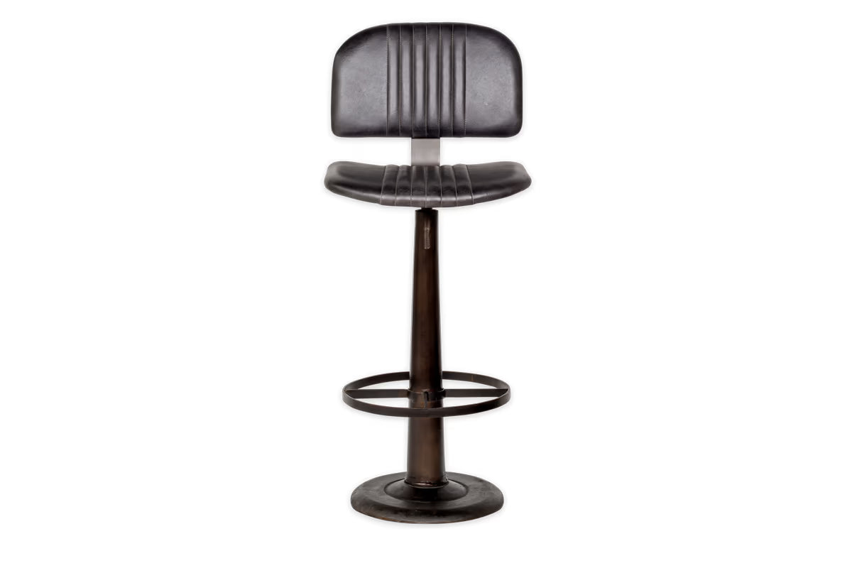 Nkuku - Narwana Bar Chair - Aged Black