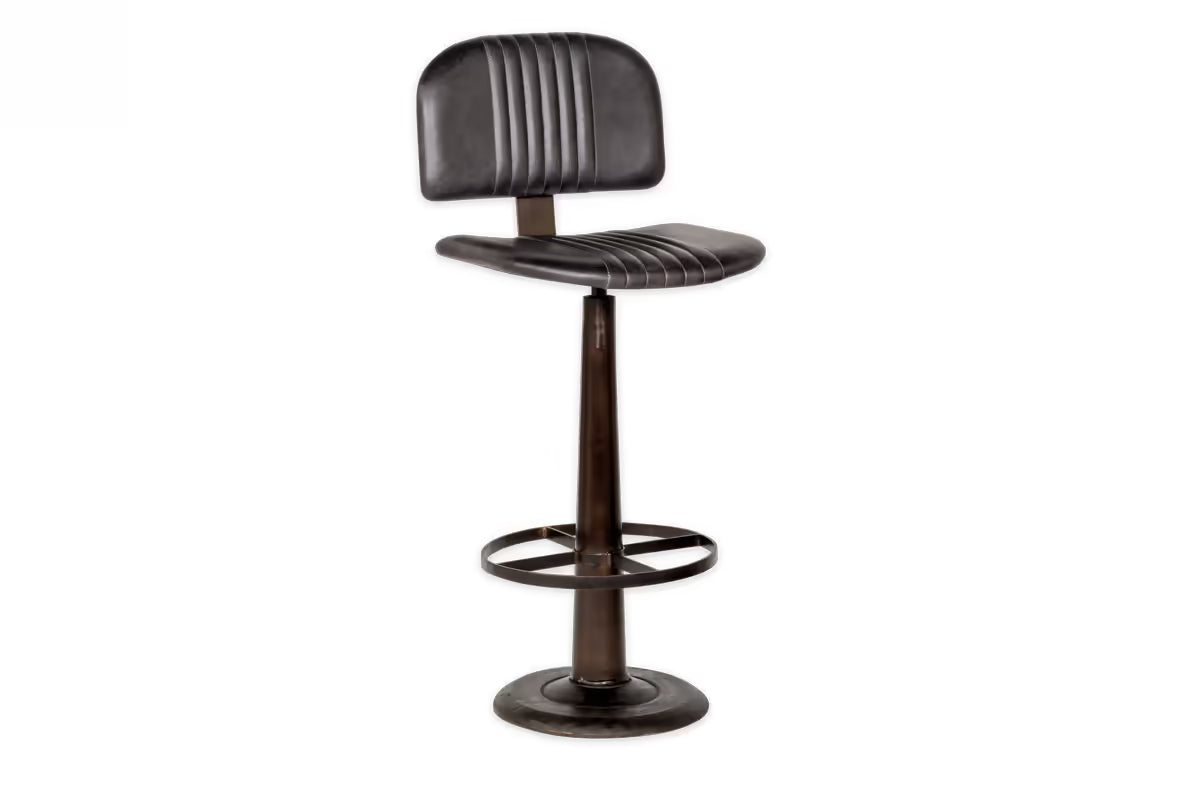 Nkuku - Narwana Bar Chair - Aged Black