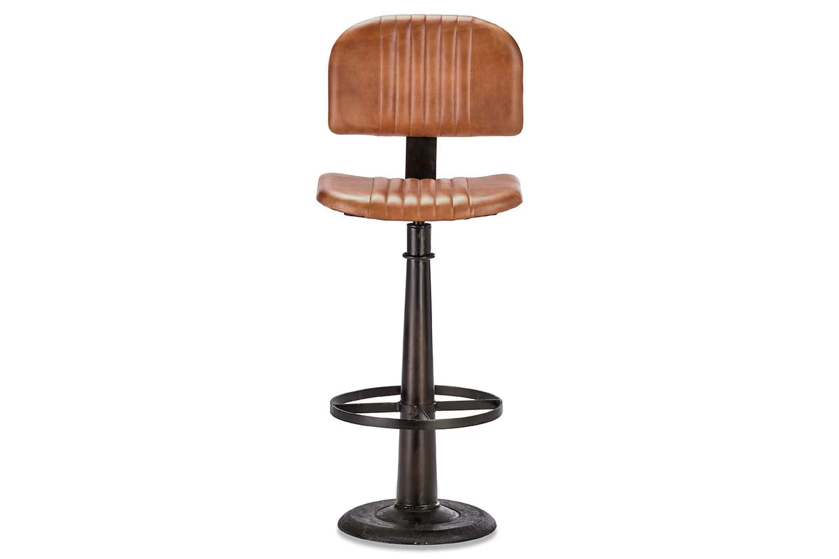 Nkuku - Narwana Bar Chair - Aged Tan