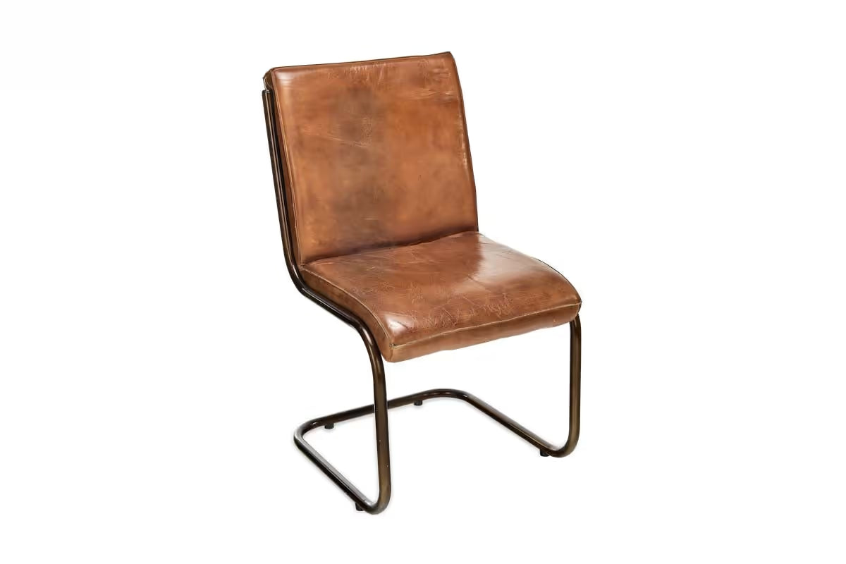 Nkuku - Narwana Leather Desk Chair - Aged Tan