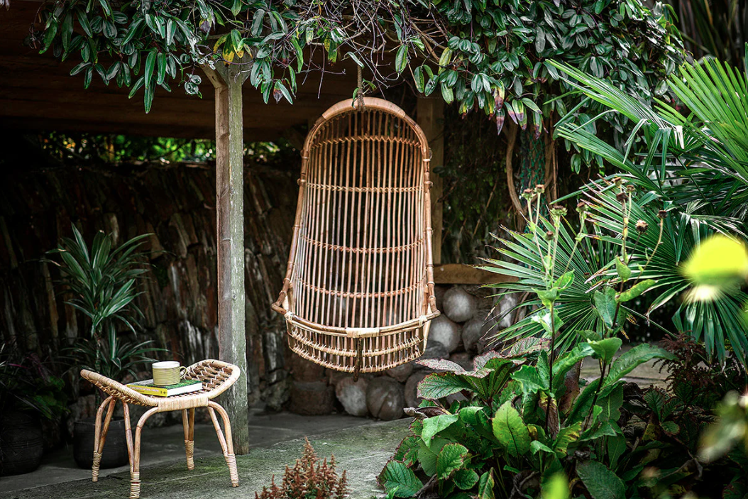 Nkuku Nesari Rattan Hanging Chair - Natural