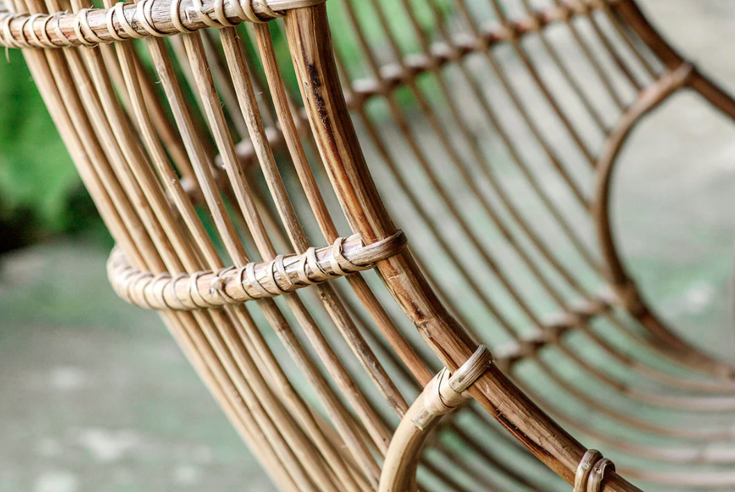 Nkuku Nesari Rattan Hanging Chair - Natural