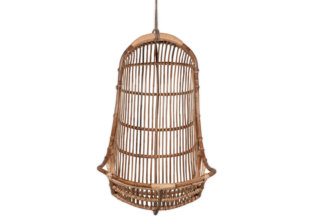 Nkuku Nesari Rattan Hanging Chair - Natural