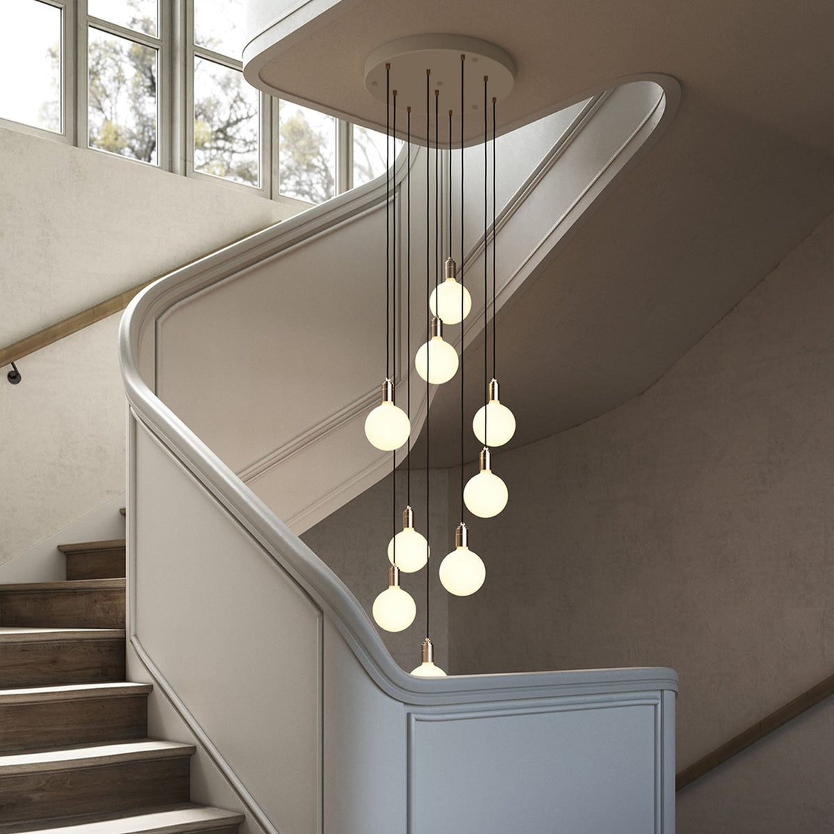 Tala Nine Pendant in Brass + Sphere IV