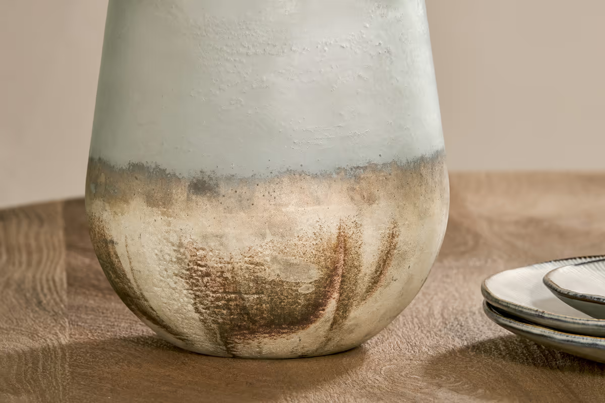 Nkuku - Ngolo Recycled Glass Vase - Aged Smoke