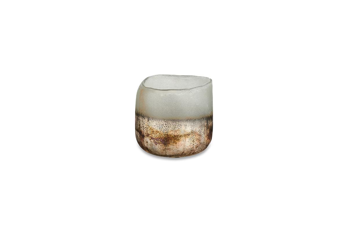 Nkuku - Ngolo Tealight Holder - Aged Smoke - Small