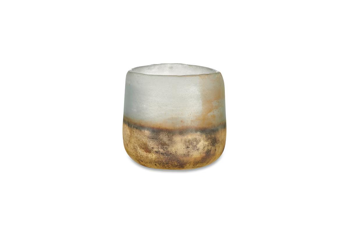 Nkuku - Ngolo Tealight Holder - Aged Smoke - Medium