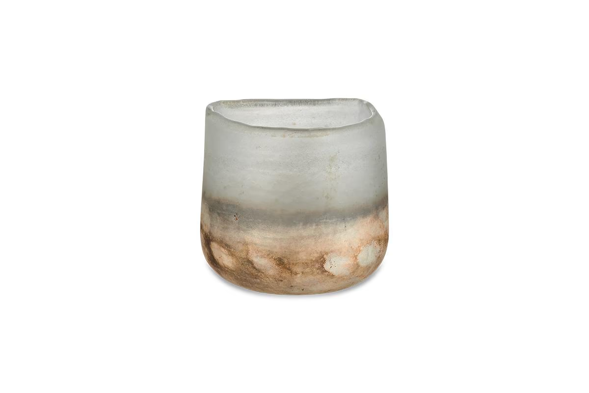 Nkuku - Ngolo Tealight Holder - Aged Smoke - Large