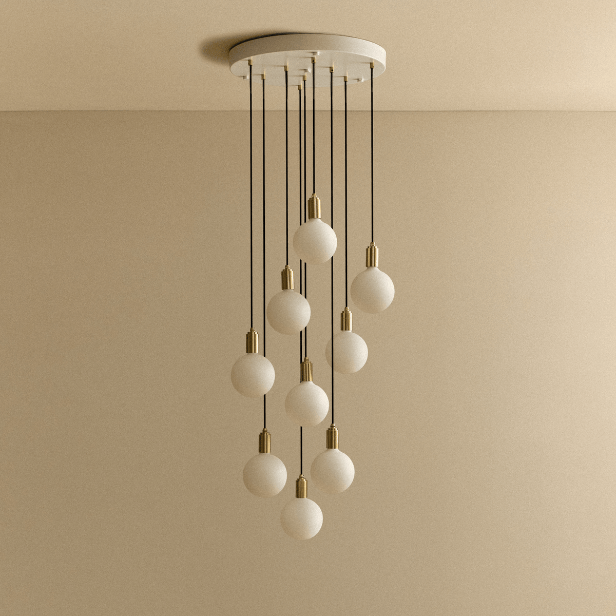 Tala Nine Pendant in Brass + Sphere IV