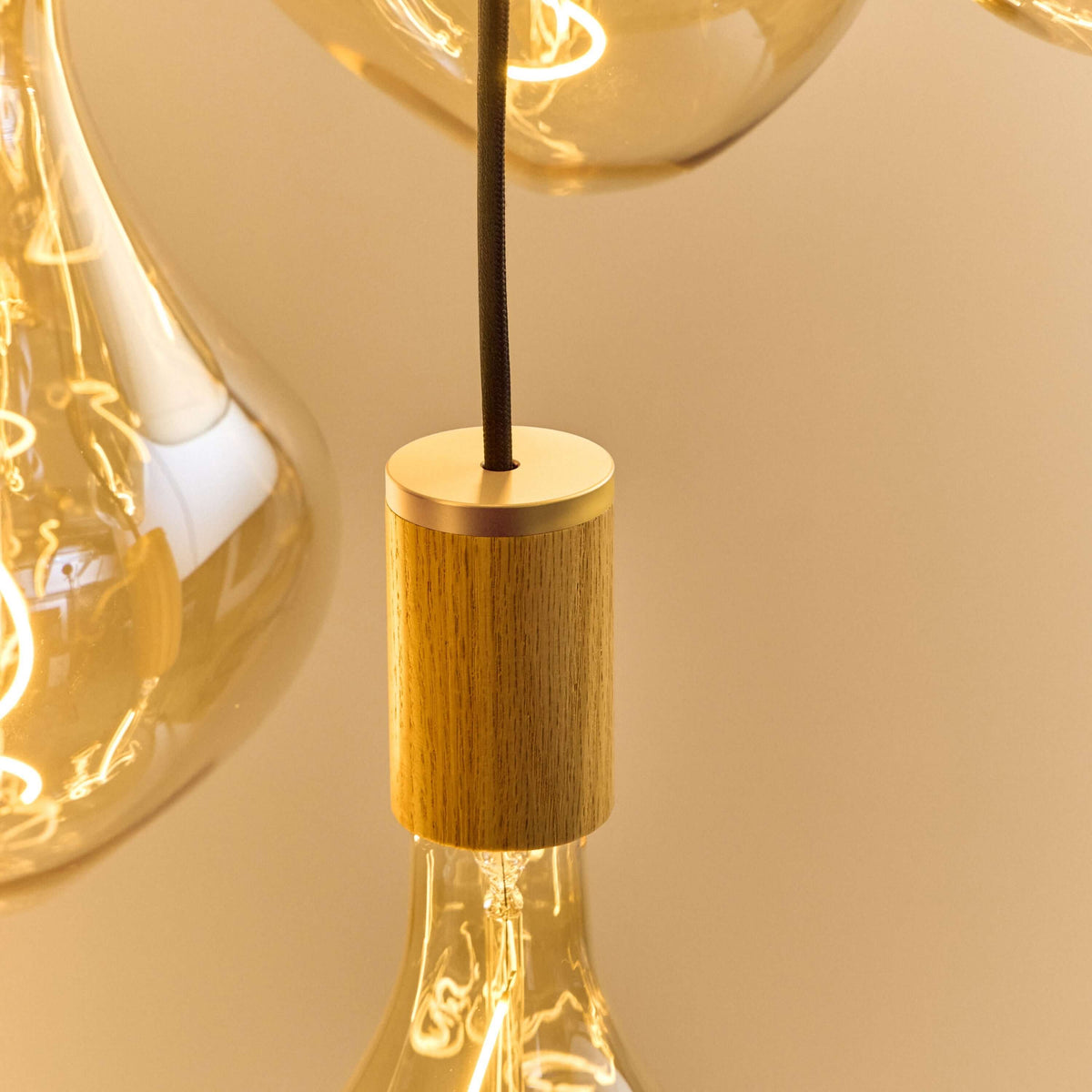 Tala Triple Pendant in Oak + Voronoi II