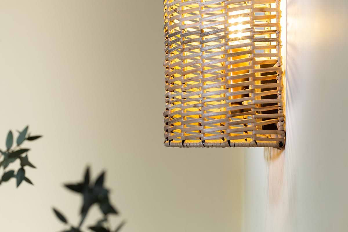 Nkuku - Noko Rattan Wall Lamp - Small