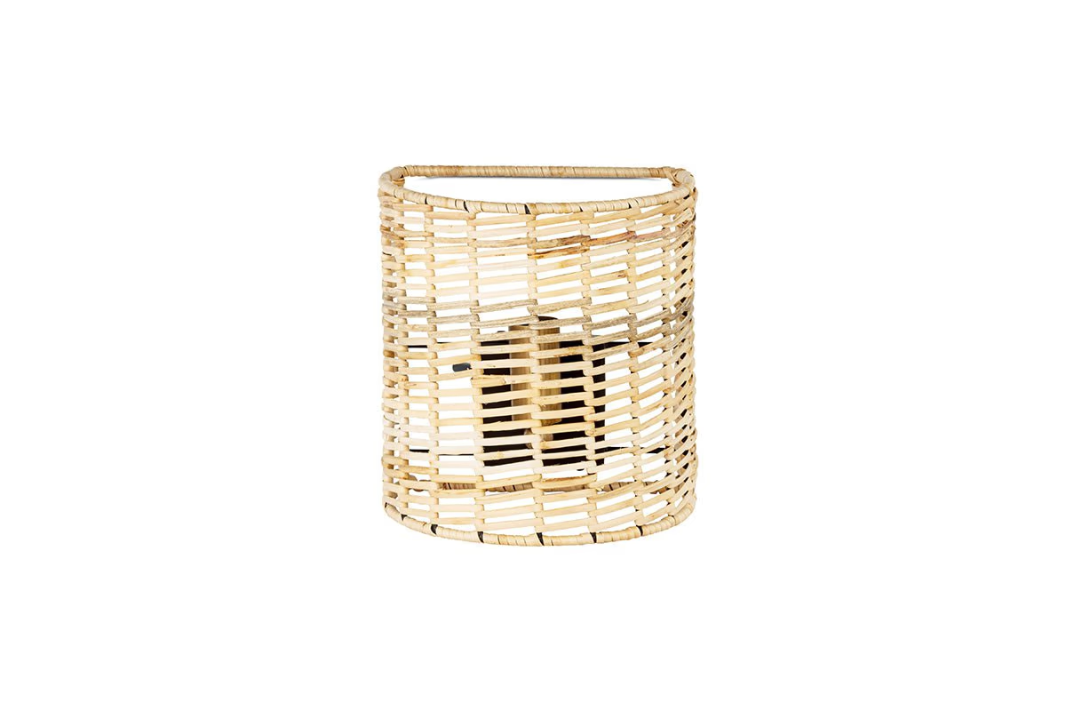 Nkuku - Noko Rattan Wall Lamp - Small