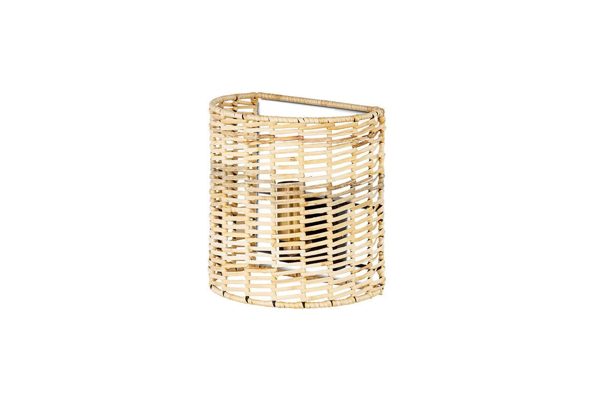 Nkuku - Noko Rattan Wall Lamp - Small