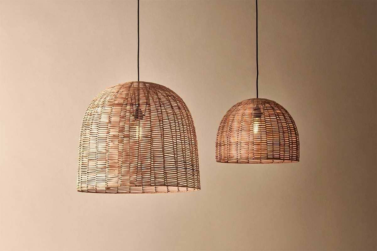 Nkuku - Noko Wicker Dome Pendant Light - Large