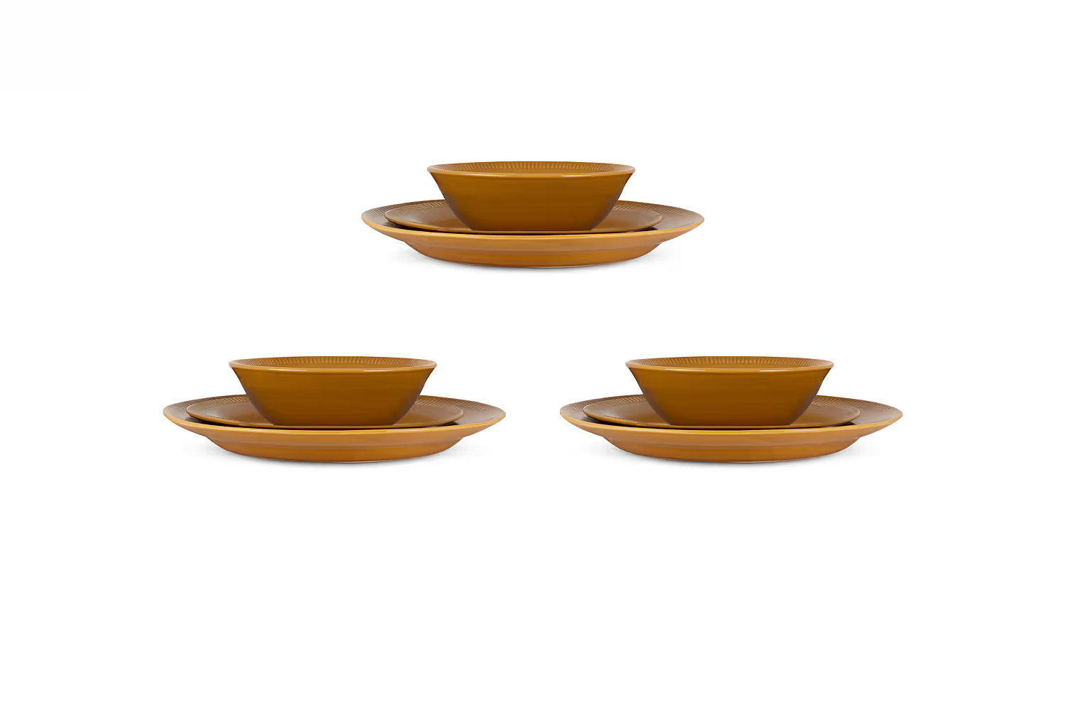 Nkuku - Nuwara Dinnerware Set - Mustard (Set of 12)