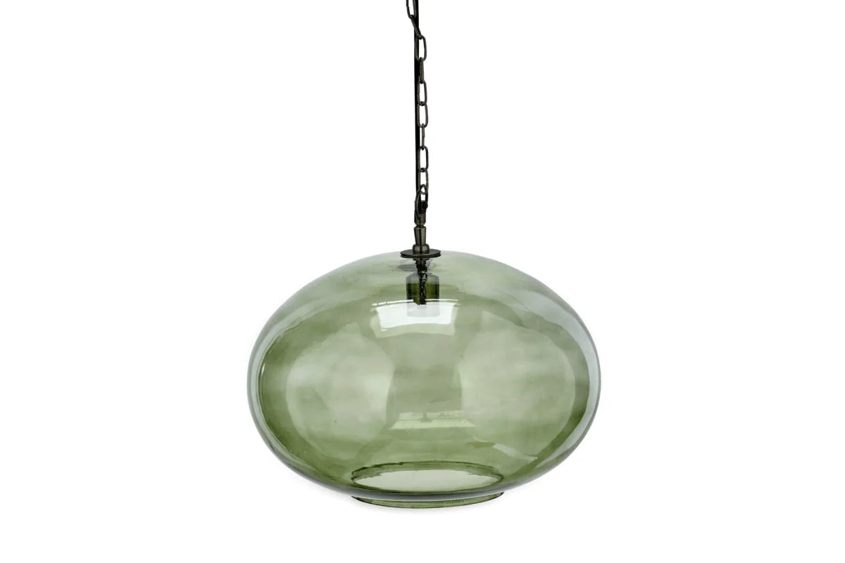 Nkuku Otoro Recycled Glass Pendant - Large Round