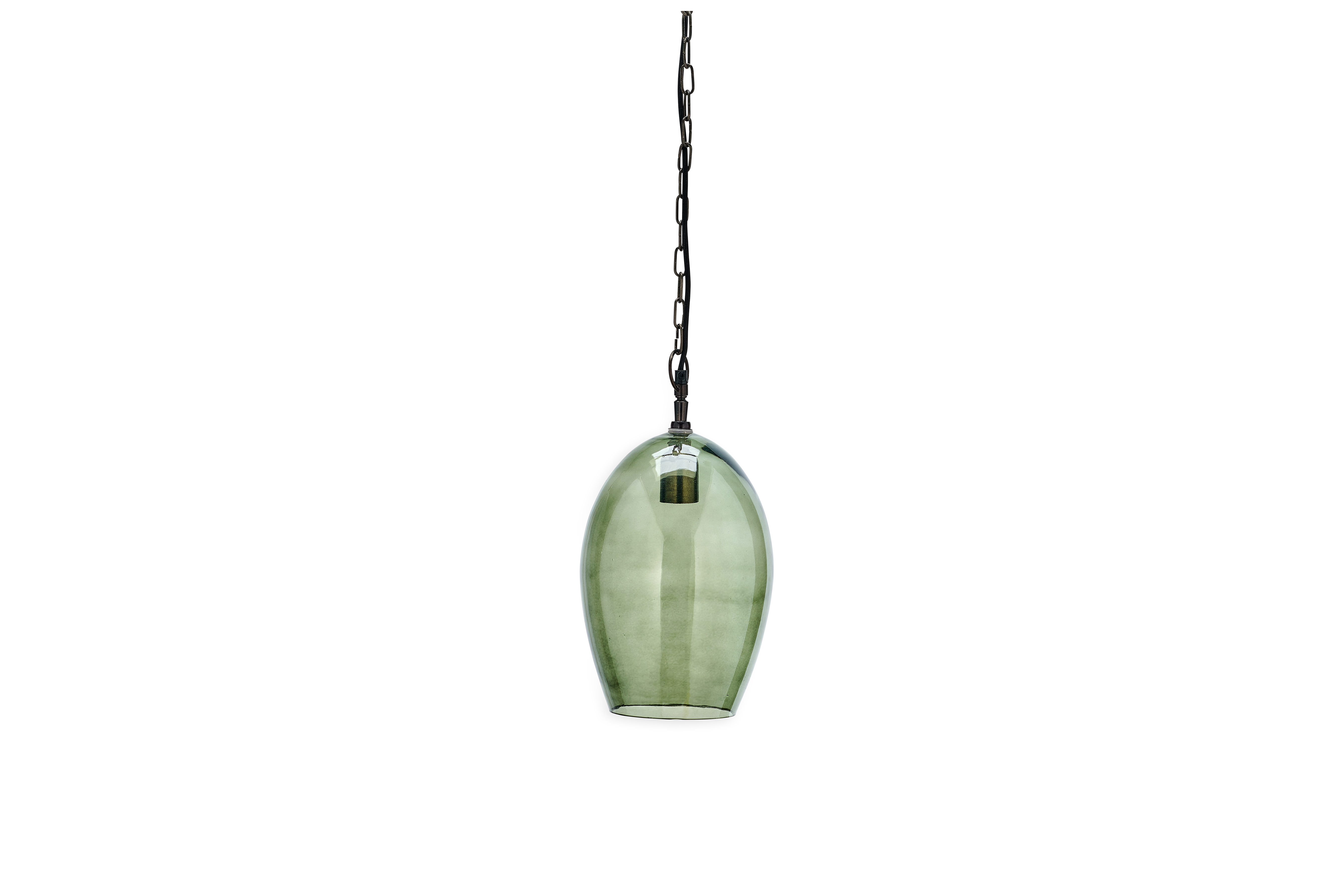 Nkuku Otoro Recycled Glass Small Oval Pendant Light
