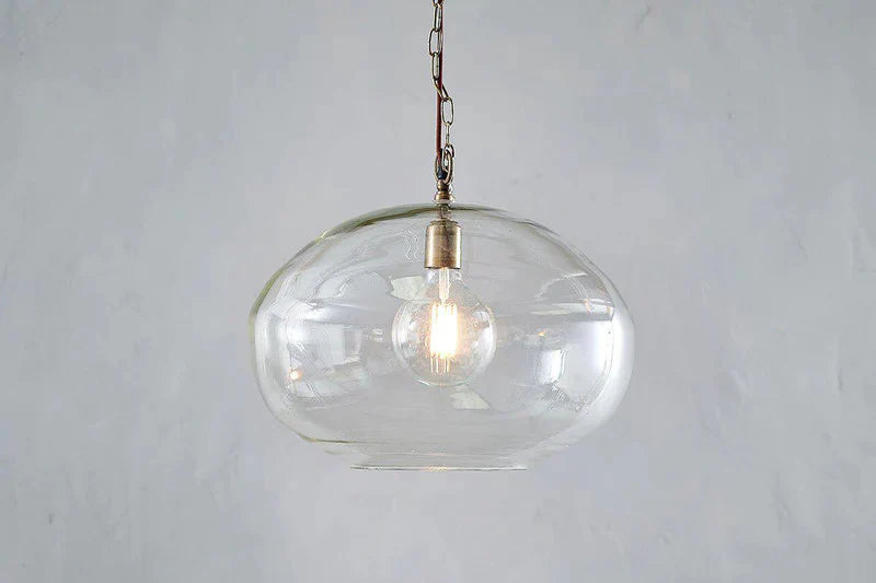 Nkuku Otoro Recycled Glass Pendant - Large Round
