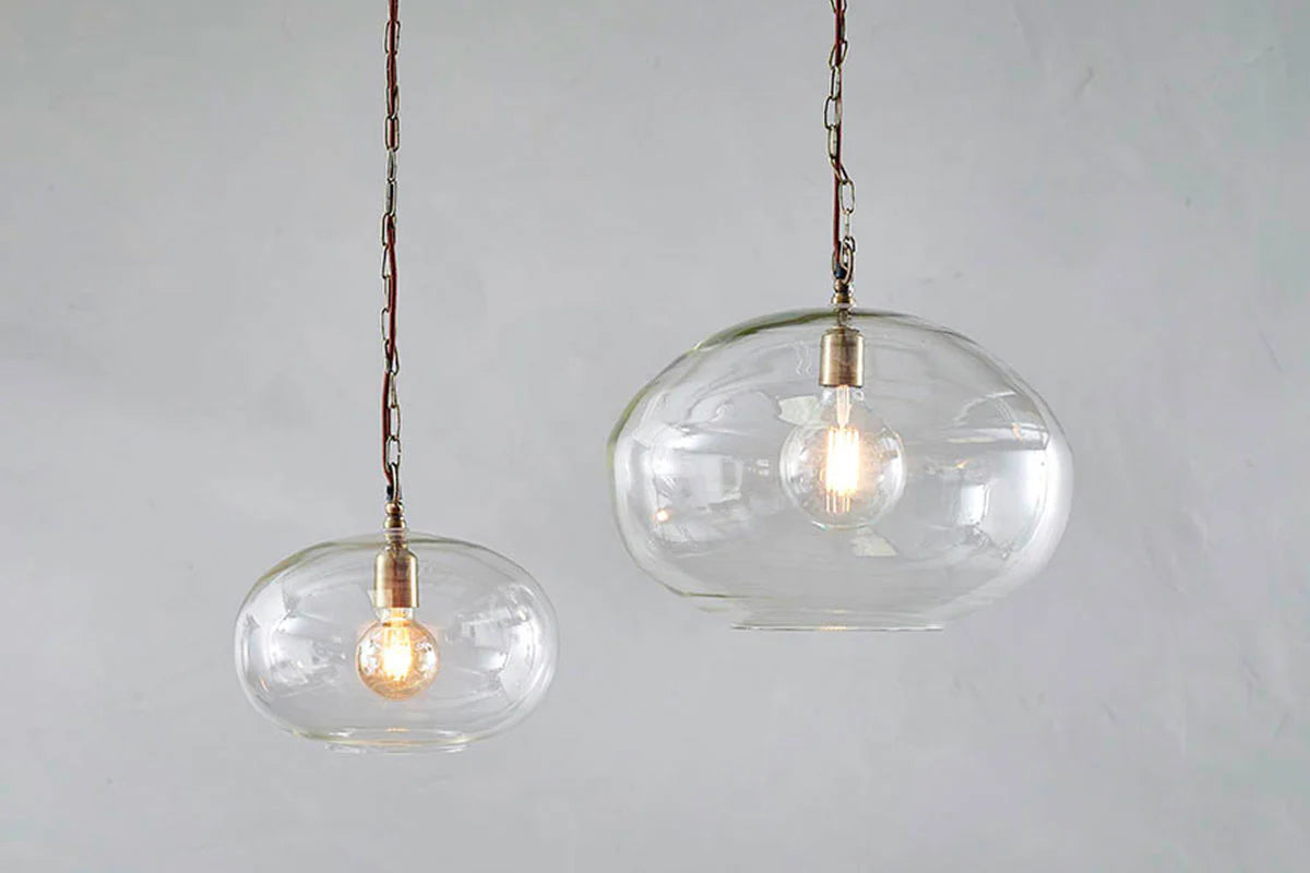 Nkuku Otoro Recycled Glass Pendant - Large Round