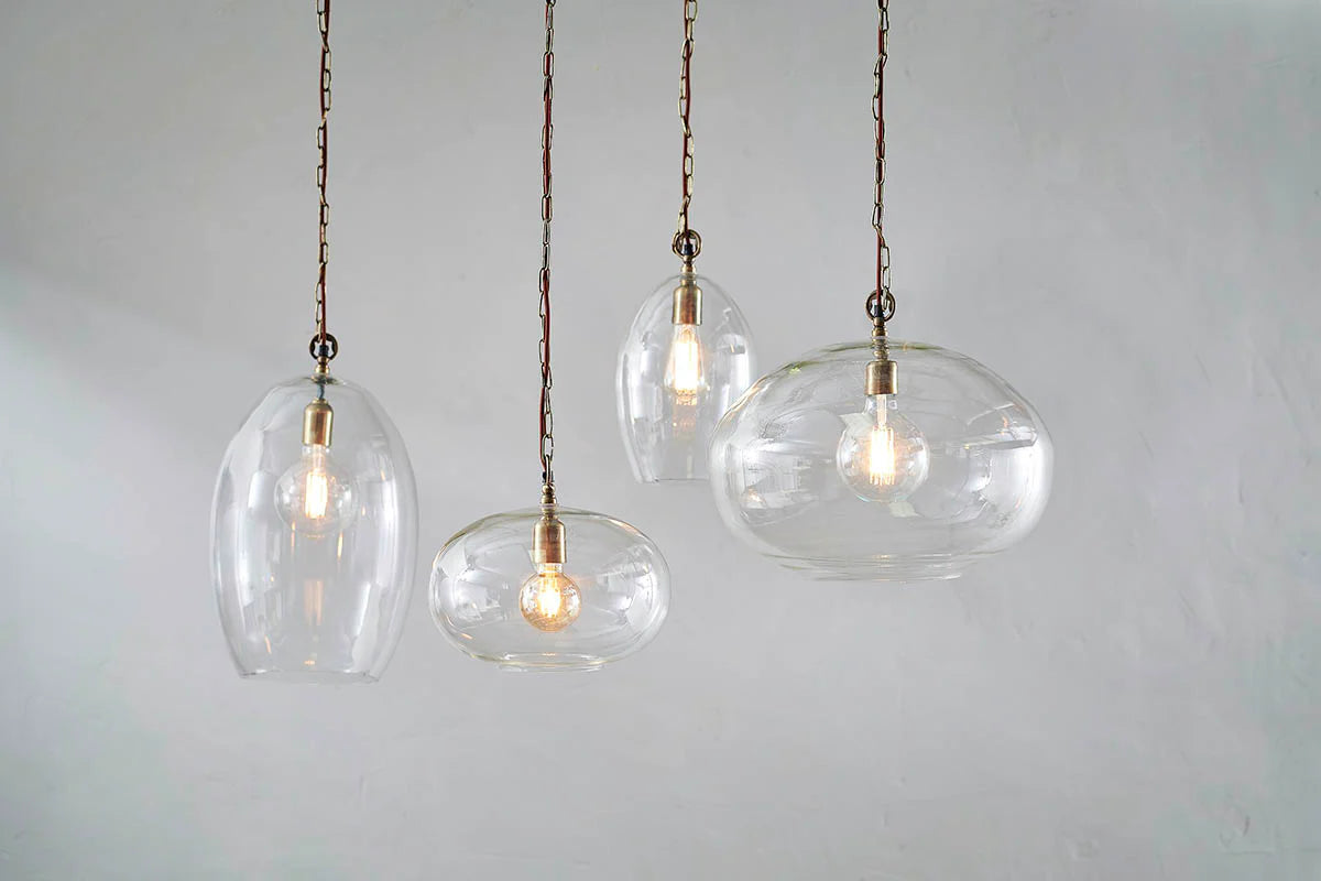 Nkuku Otoro Recycled Glass Pendant - Large Round