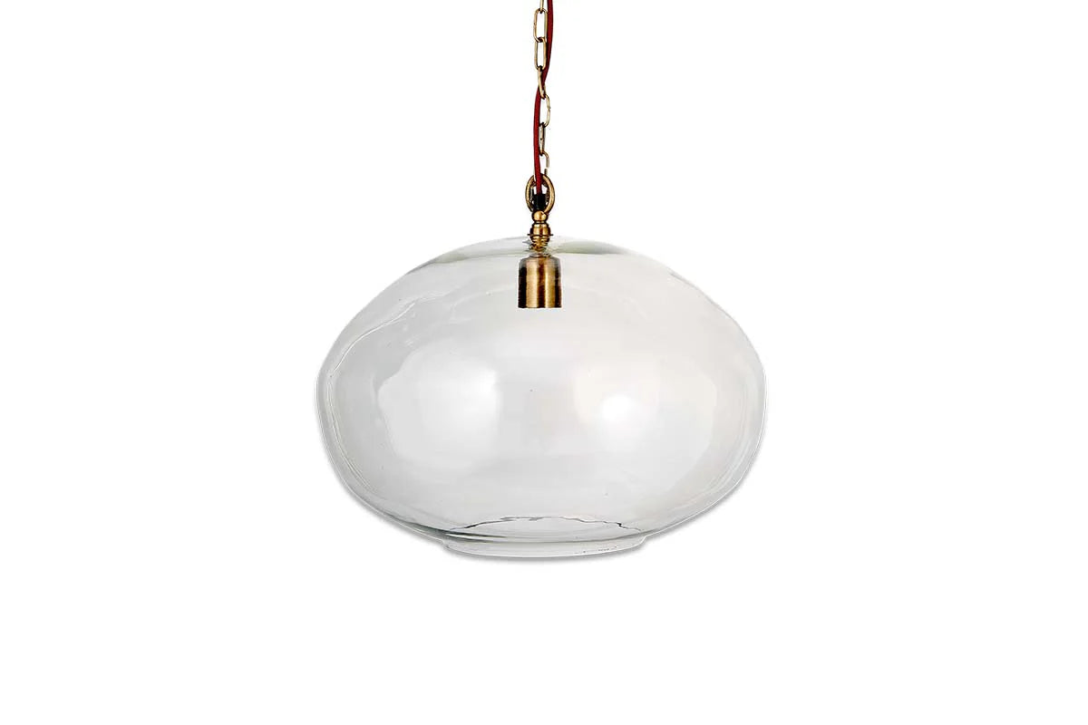 Nkuku Otoro Recycled Glass Pendant - Large Round