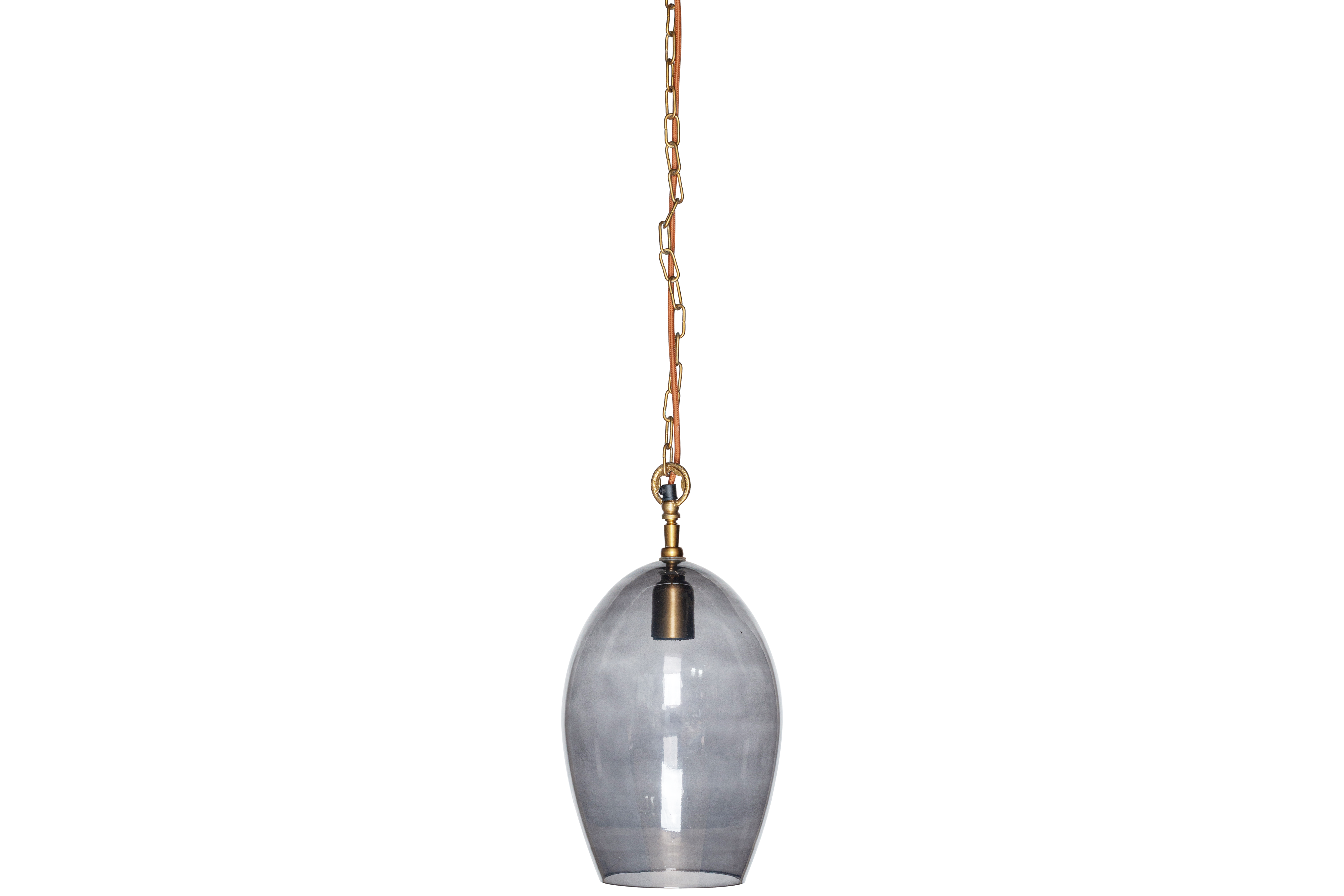 Nkuku Otoro Recycled Glass Small Oval Pendant Light