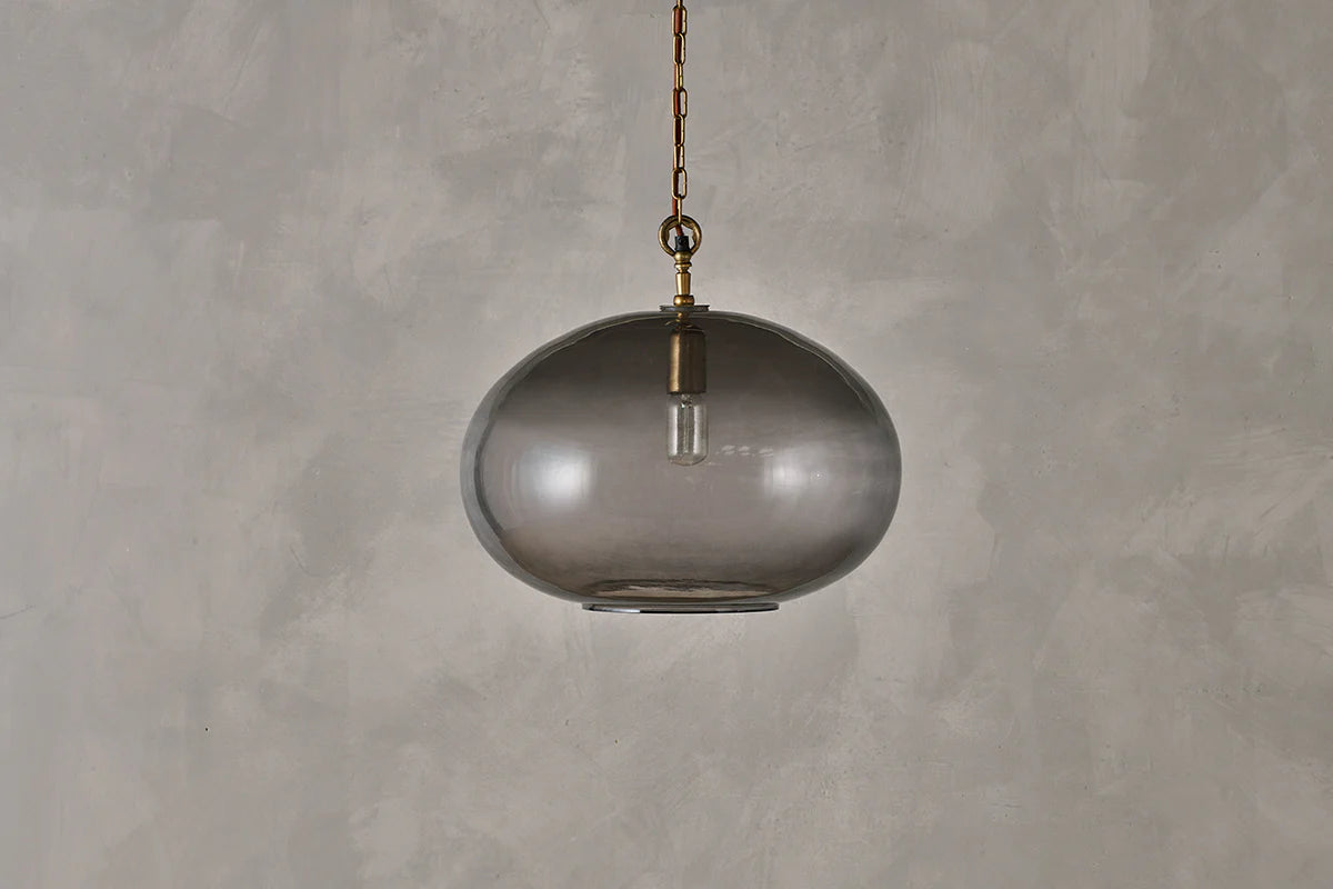 Nkuku Otoro Recycled Glass Pendant - Large Round
