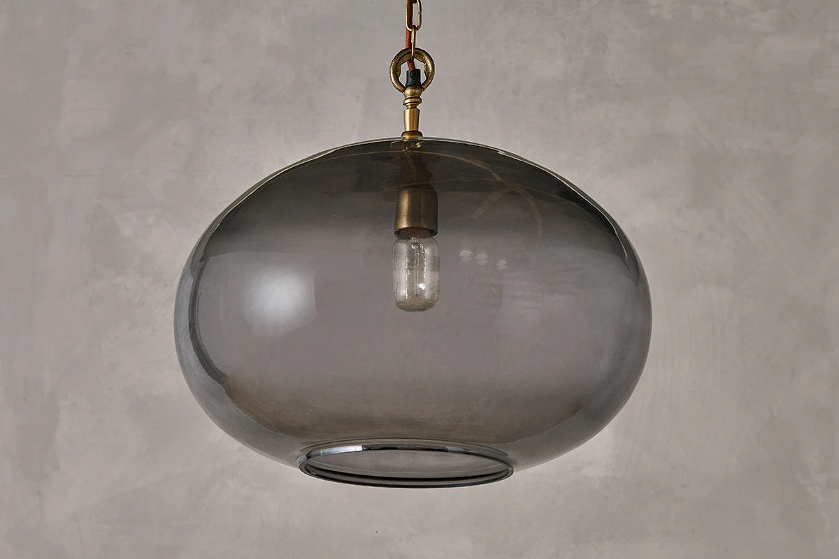 Nkuku Otoro Recycled Glass Pendant - Large Round