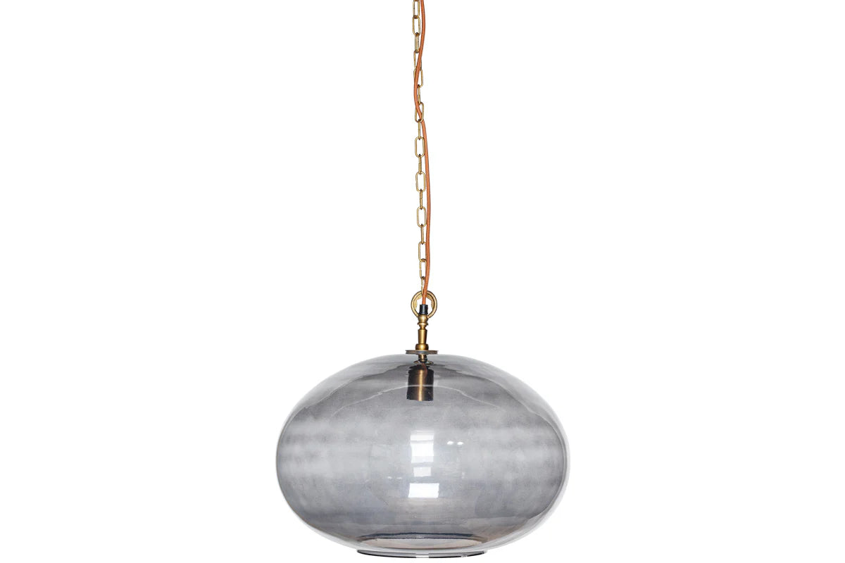 Nkuku Otoro Recycled Glass Pendant - Large Round