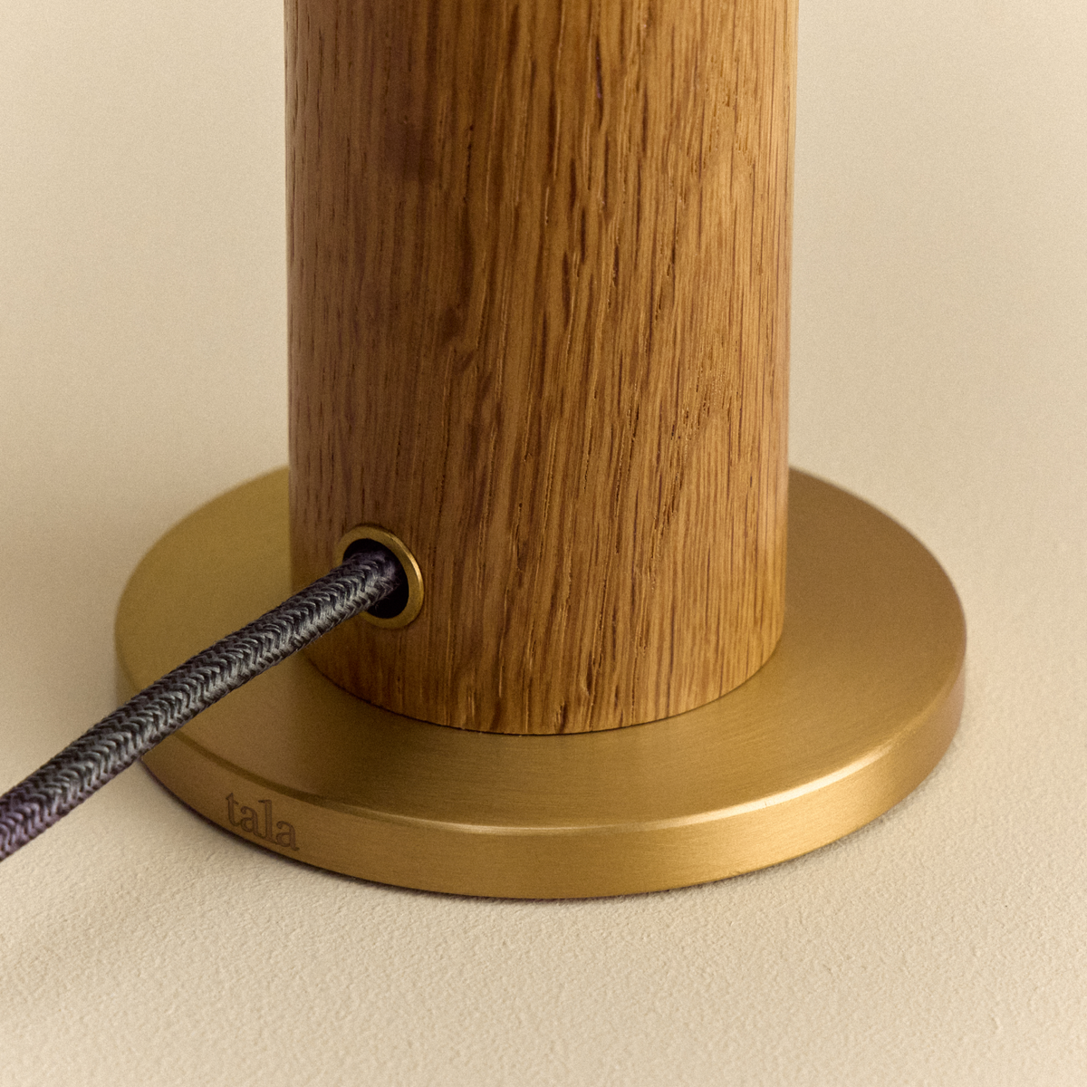 Tala Knuckle Table Lamp in Oak + Oblo
