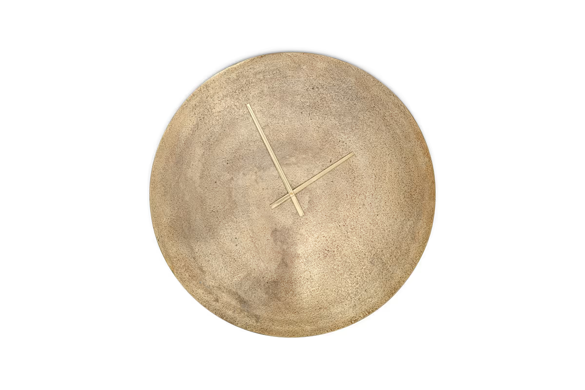 Nkuku - Okota Wall Hung Clock - Antique Brass - Large