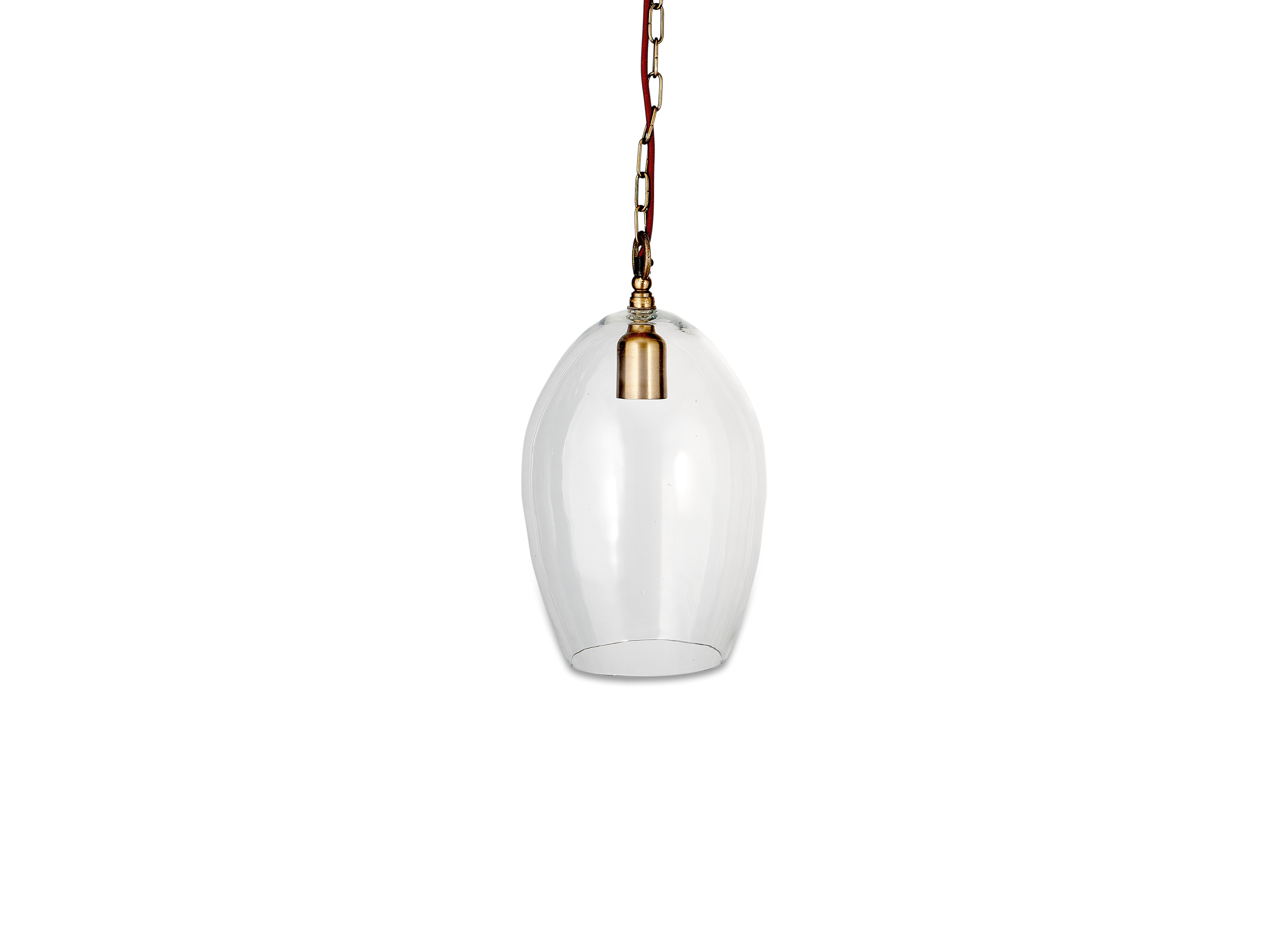 Nkuku Otoro Recycled Glass Small Oval Pendant Light
