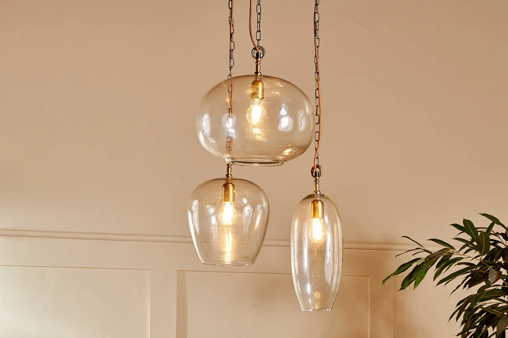 Nkuku Otoro Statement Recycled Glass Cluster Pendant