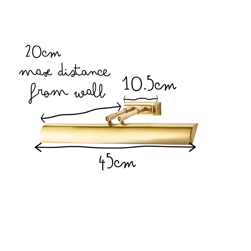 Pooky - Medium Lautrec Picture Light - Antique Brass