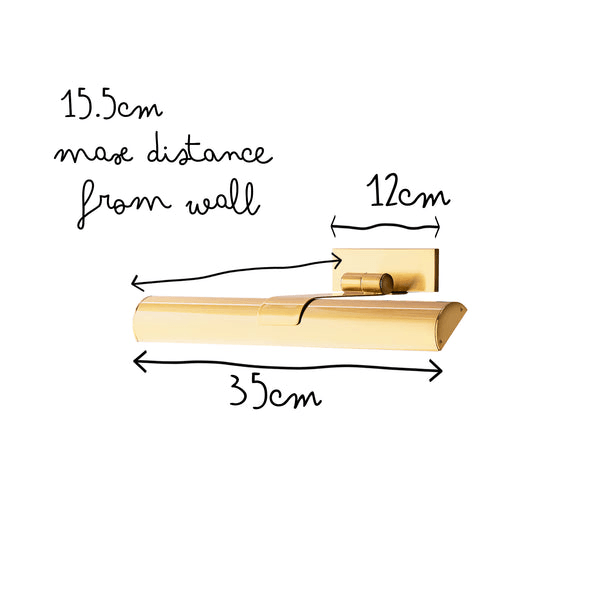 Pooky - Seurat Rechargeable Picture Light - Smaller - Antique Brass